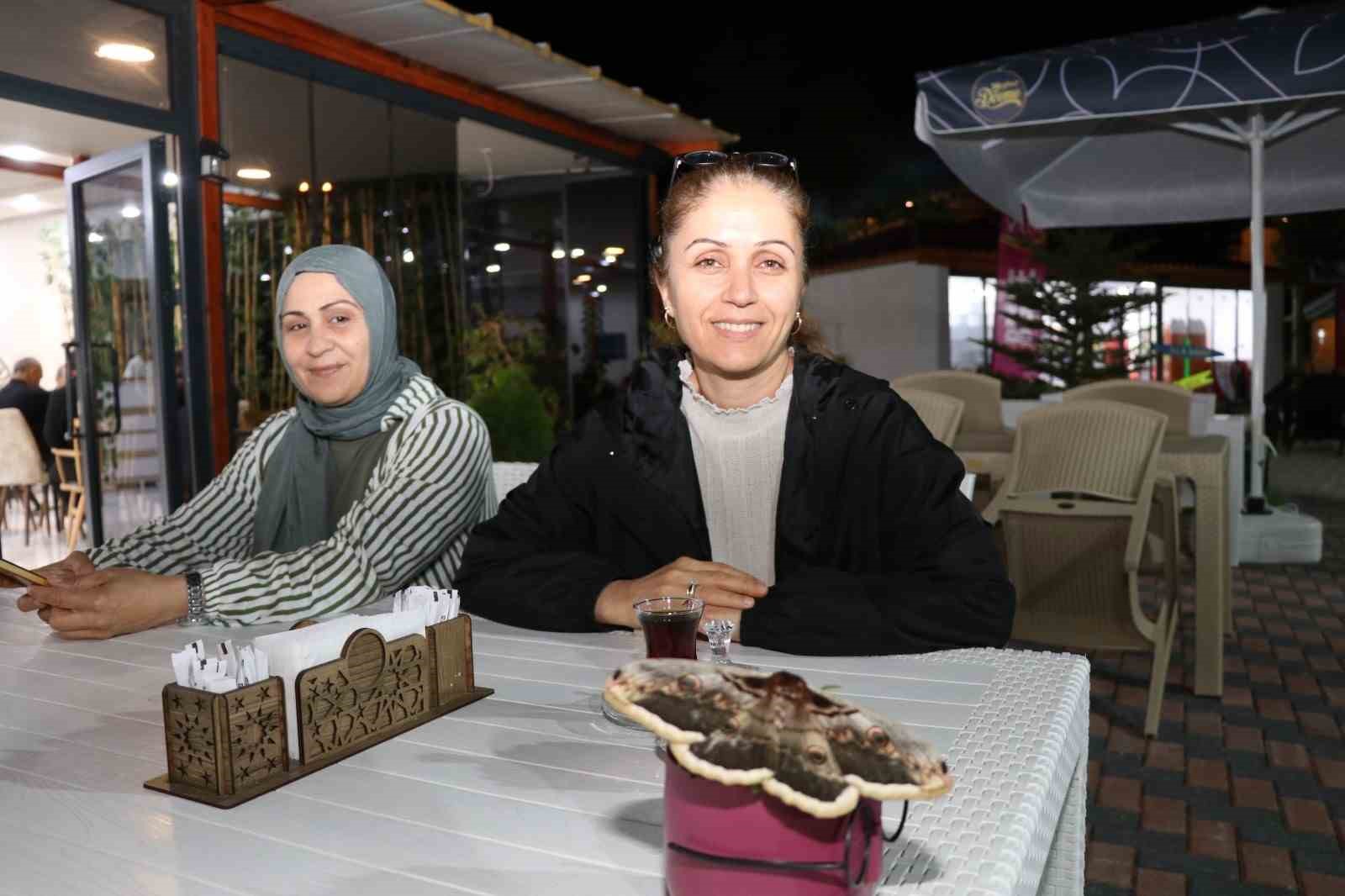"Baykuş kelebeği" büyüklüğü ile görenleri hayrete düşürdü