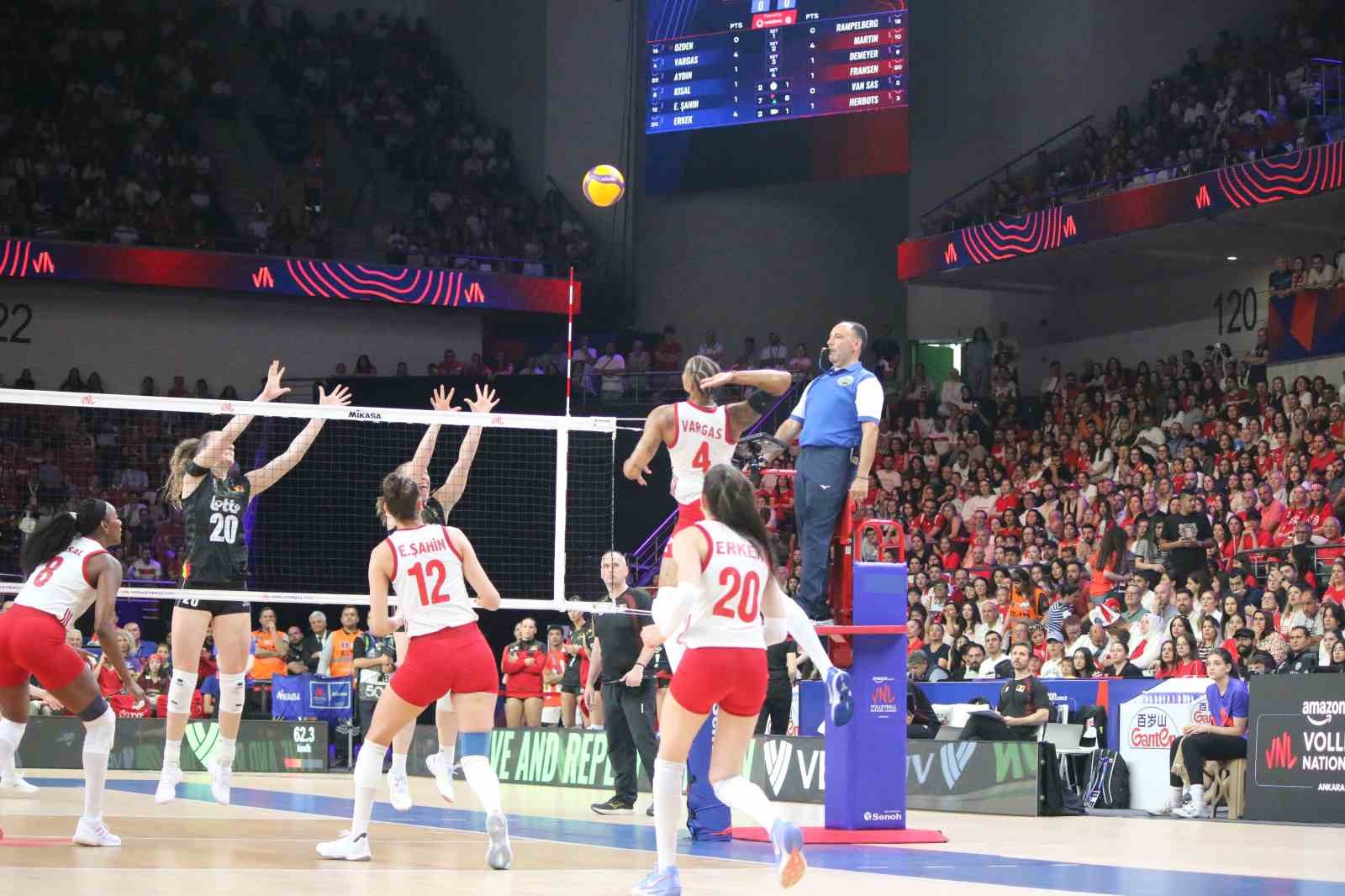 A Milli Kadın Voleybol Takımı, Belçika’yı 3-0 mağlup etti