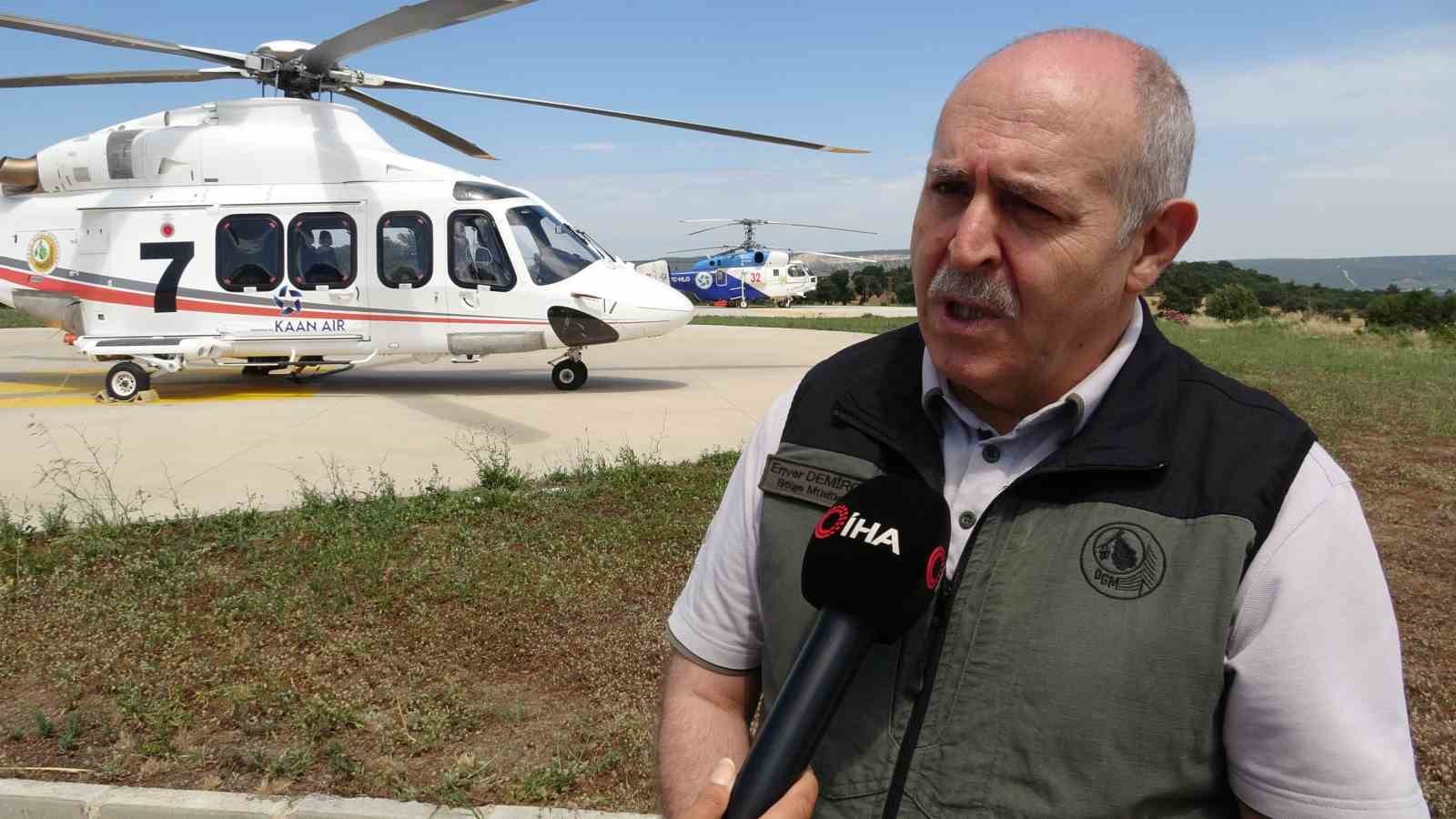 Çanakkale’de ateş savaşçıları 1 İHA, 4 Uçak, 6 Helikopter, 89 arazöz ve 1123 personel ile yangın sezonuna hazır