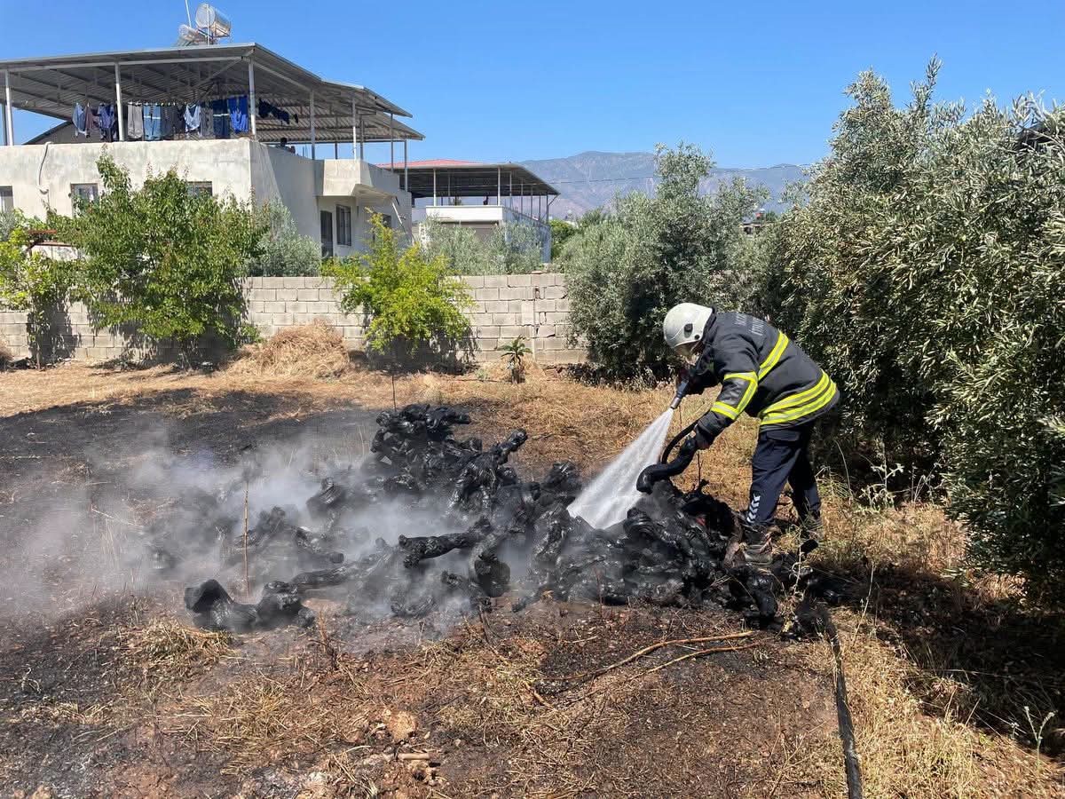 Hassa’da bahçe yangını