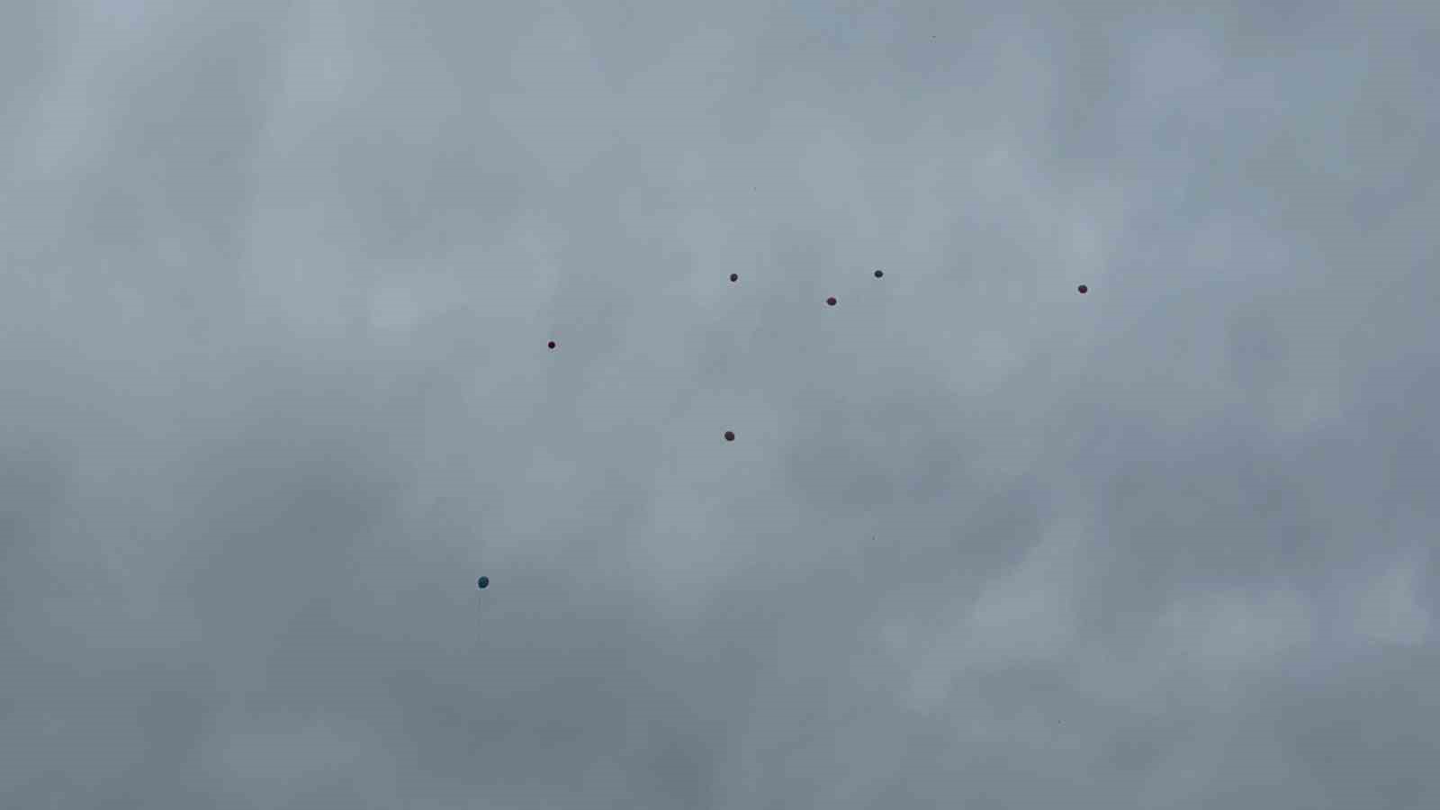 Kanseri yenen 8 yaşındaki Nuh için yüzlerce balon gökyüzüne bırakıldı