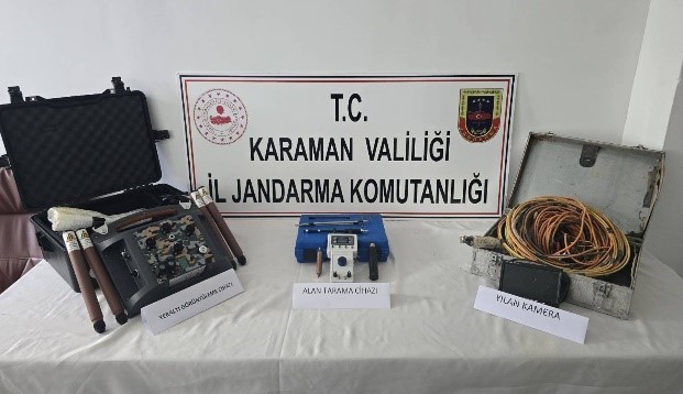 Karaman’da tarihi eser ele geçirildi: 6 tutuklama