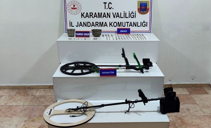 Karaman’da tarihi eser ele geçirildi: 6 tutuklama