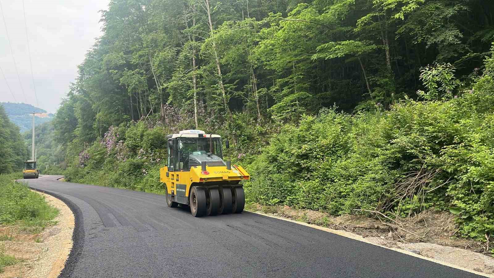 Sazköy’de sıcak asfalt çalışması tamamlandı