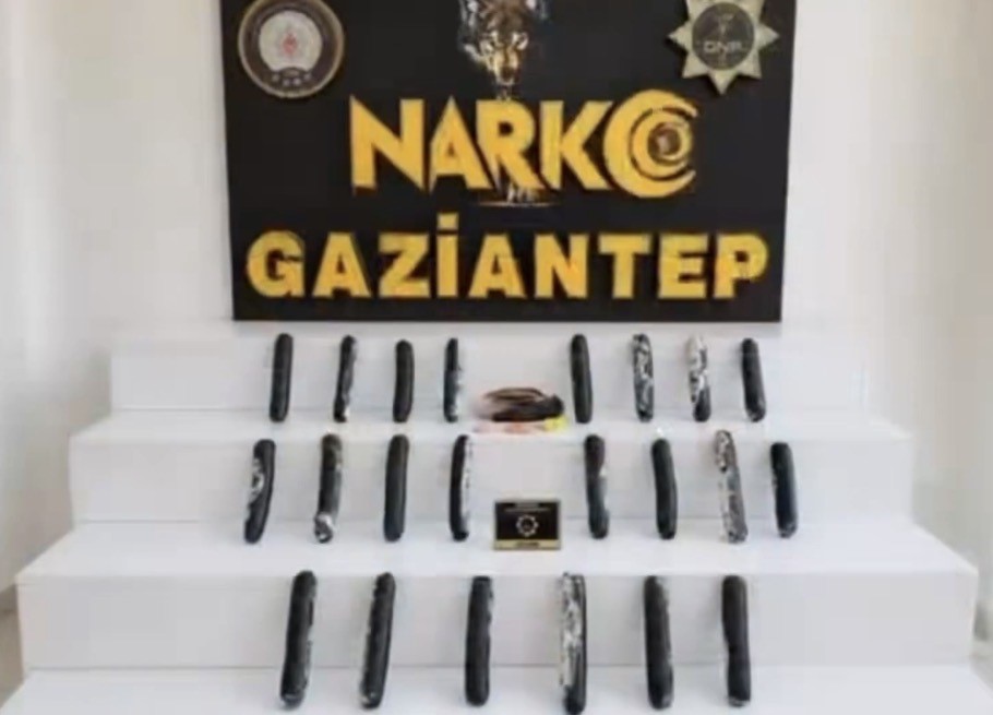 Gaziantep’te 22 kilo uyuşturucu ele geçirildi: 8 şahıs tutuklandı