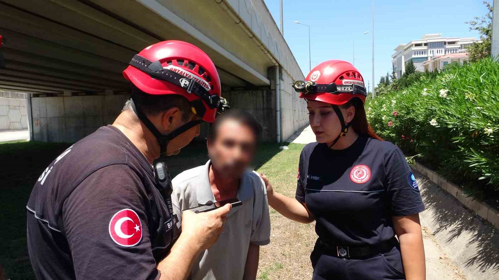 Düştü diye ihbar ettiği babası bile düşmediğine ikna edemedi
