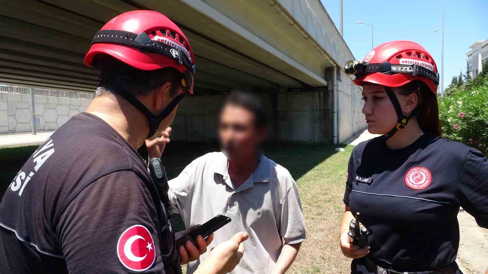 Düştü diye ihbar ettiği babası bile düşmediğine ikna edemedi