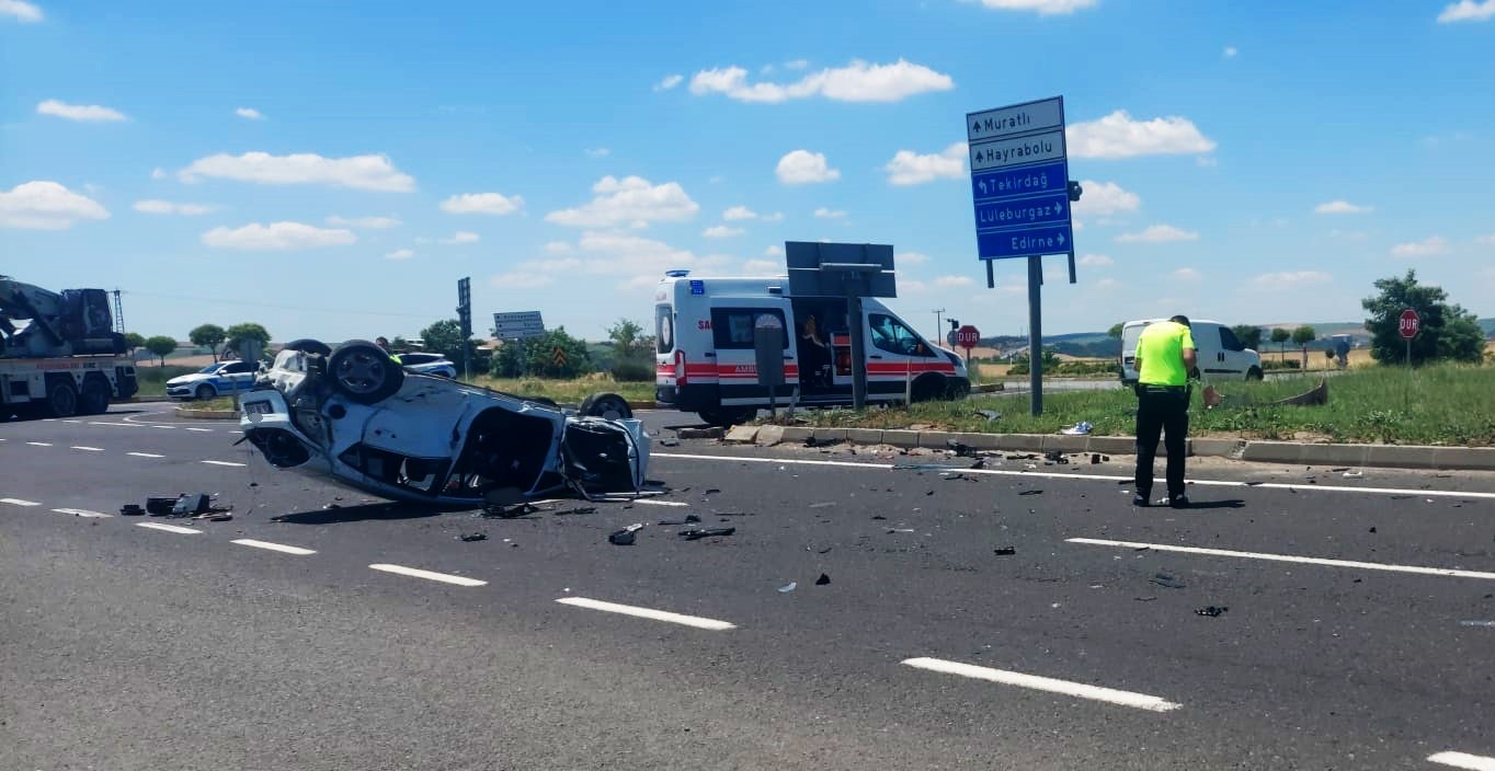 Tekirdağ’da trafik kazası: 3 yaralı