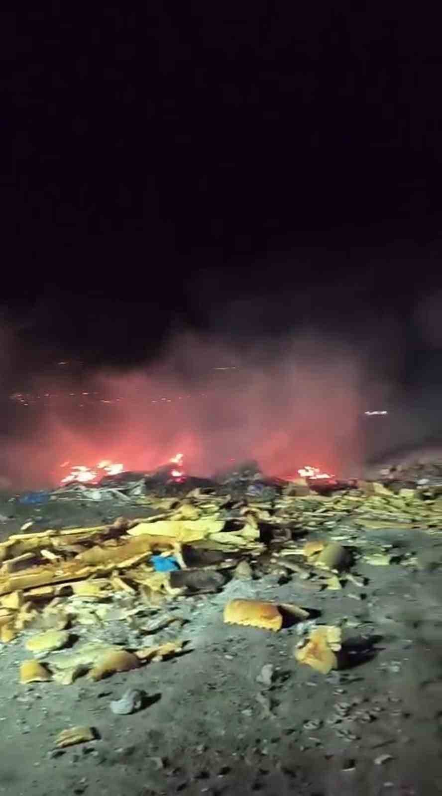 Mersin’de çöp sahasında çıkan yangın ormanlık alana sıçradı