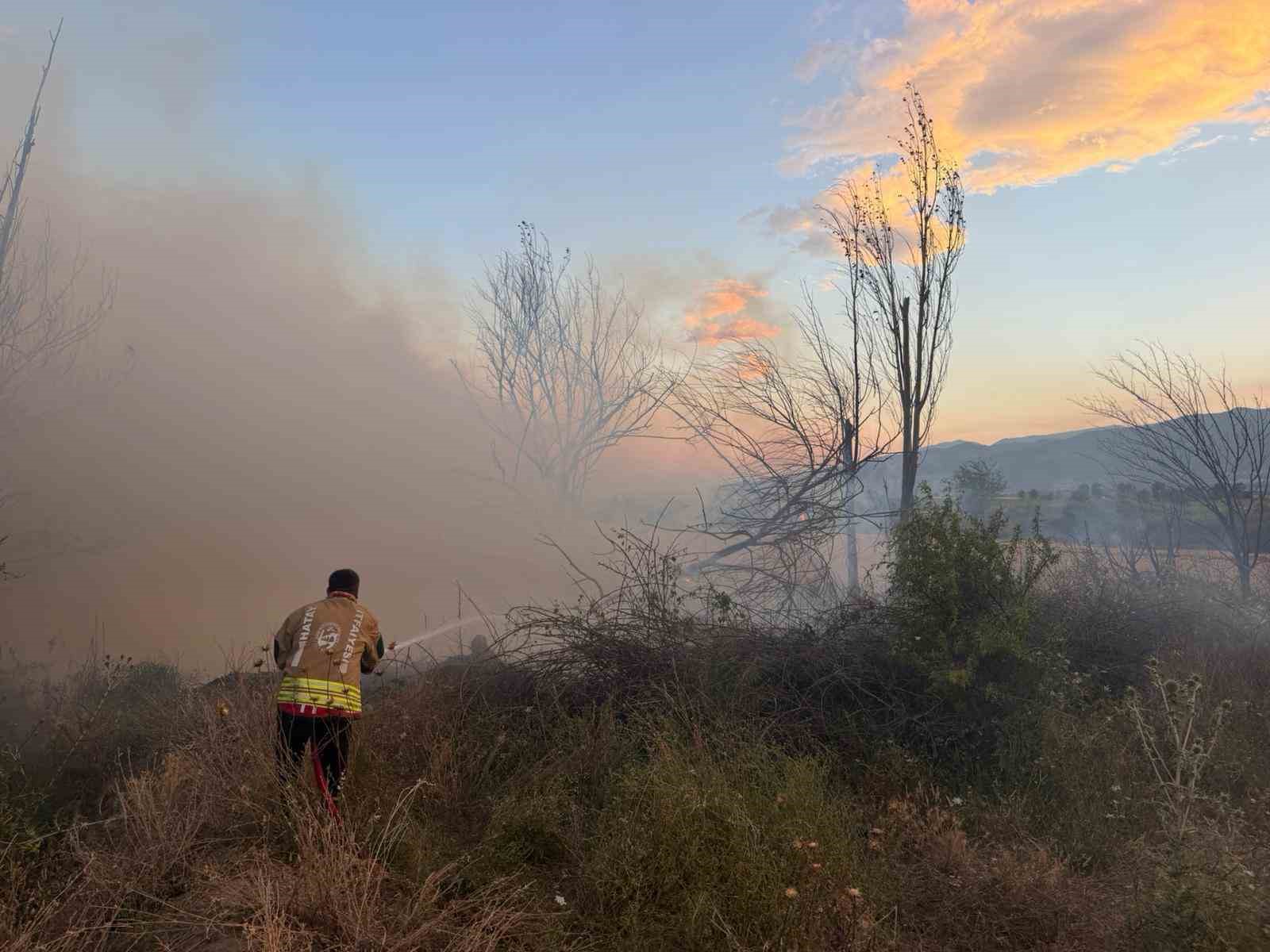 Hatay’da anız yangını büyümeden söndürüldü