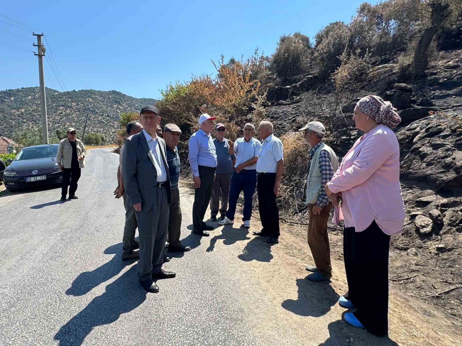 TZOB Genel Başkanı Bayraktar yangının vurduğu bölgede inceleme yaptı