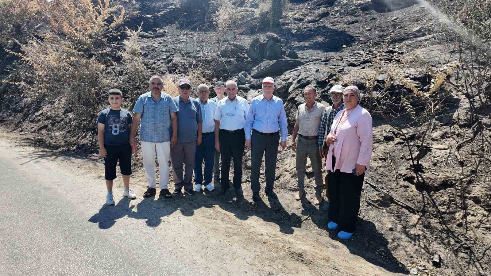 TZOB Genel Başkanı Bayraktar yangının vurduğu bölgede inceleme yaptı