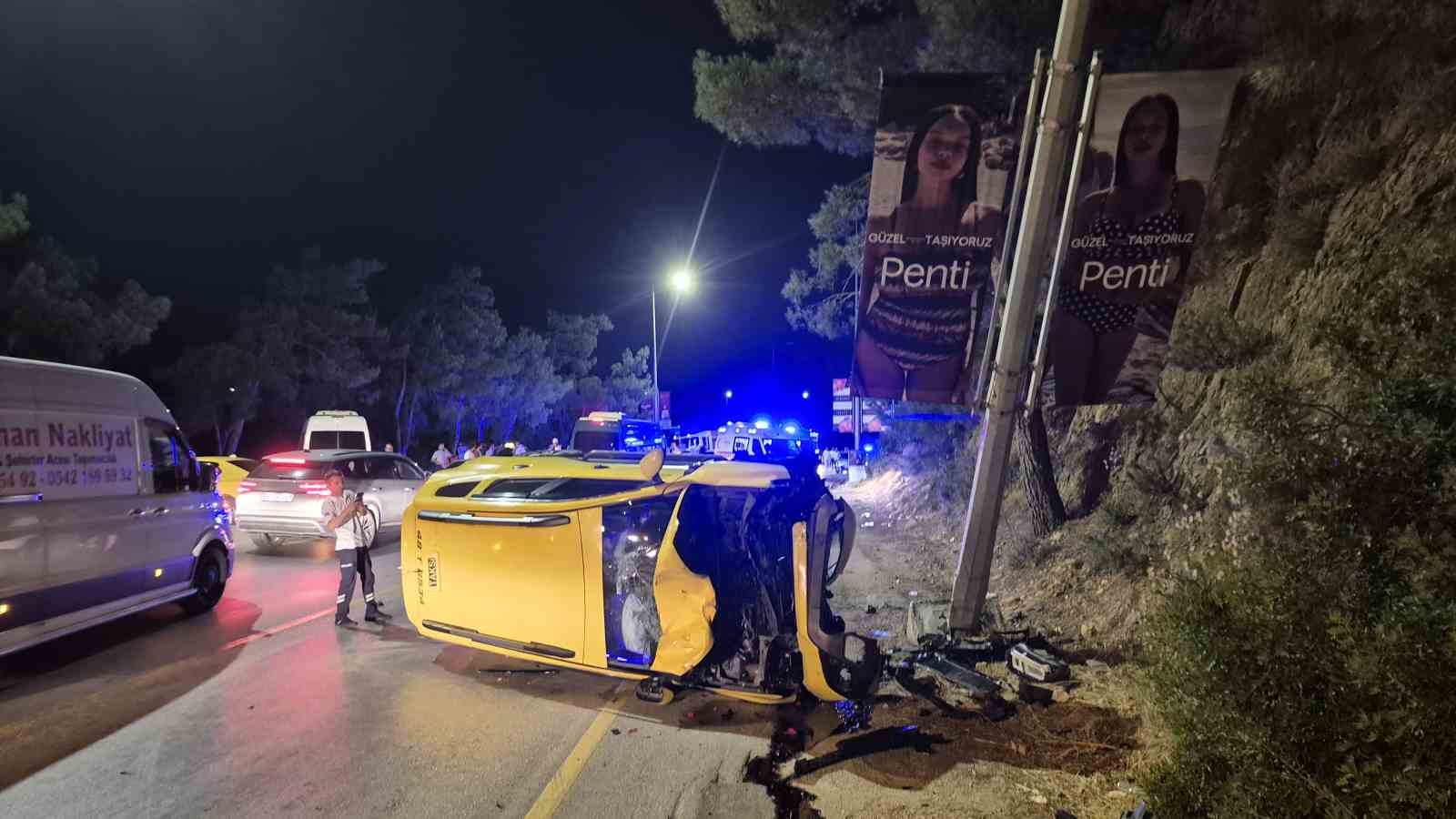 Bodrum’da taksi ile motosiklet çarpıştı: 1 ölü, 1 ağır yaralı