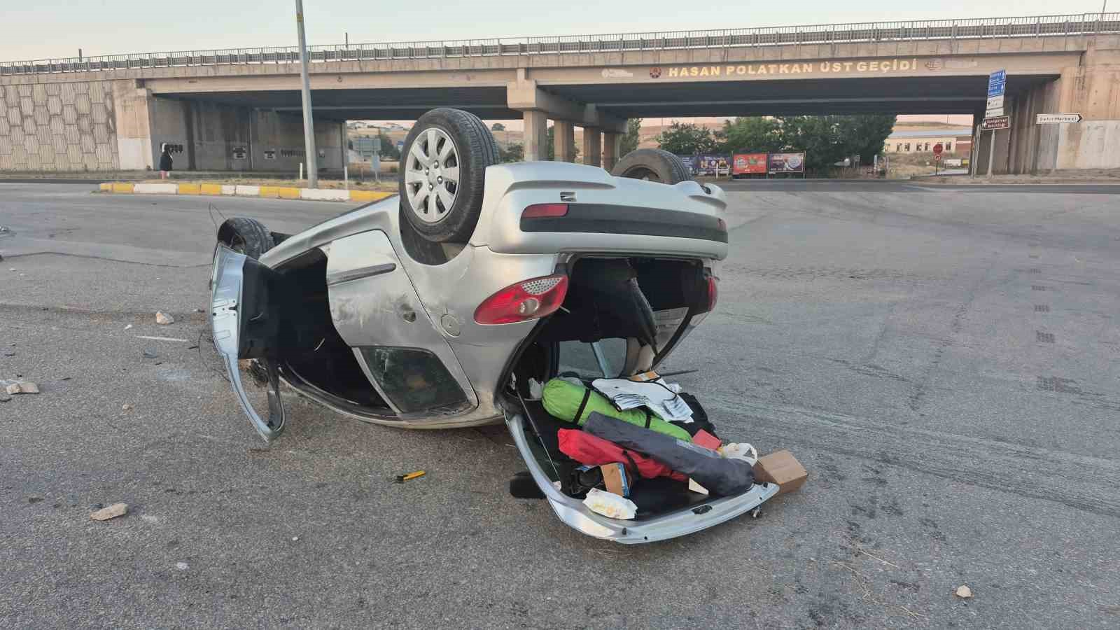 Eskişehir’de kontrolden çıkan otomobil takla attı: 1 yaralı