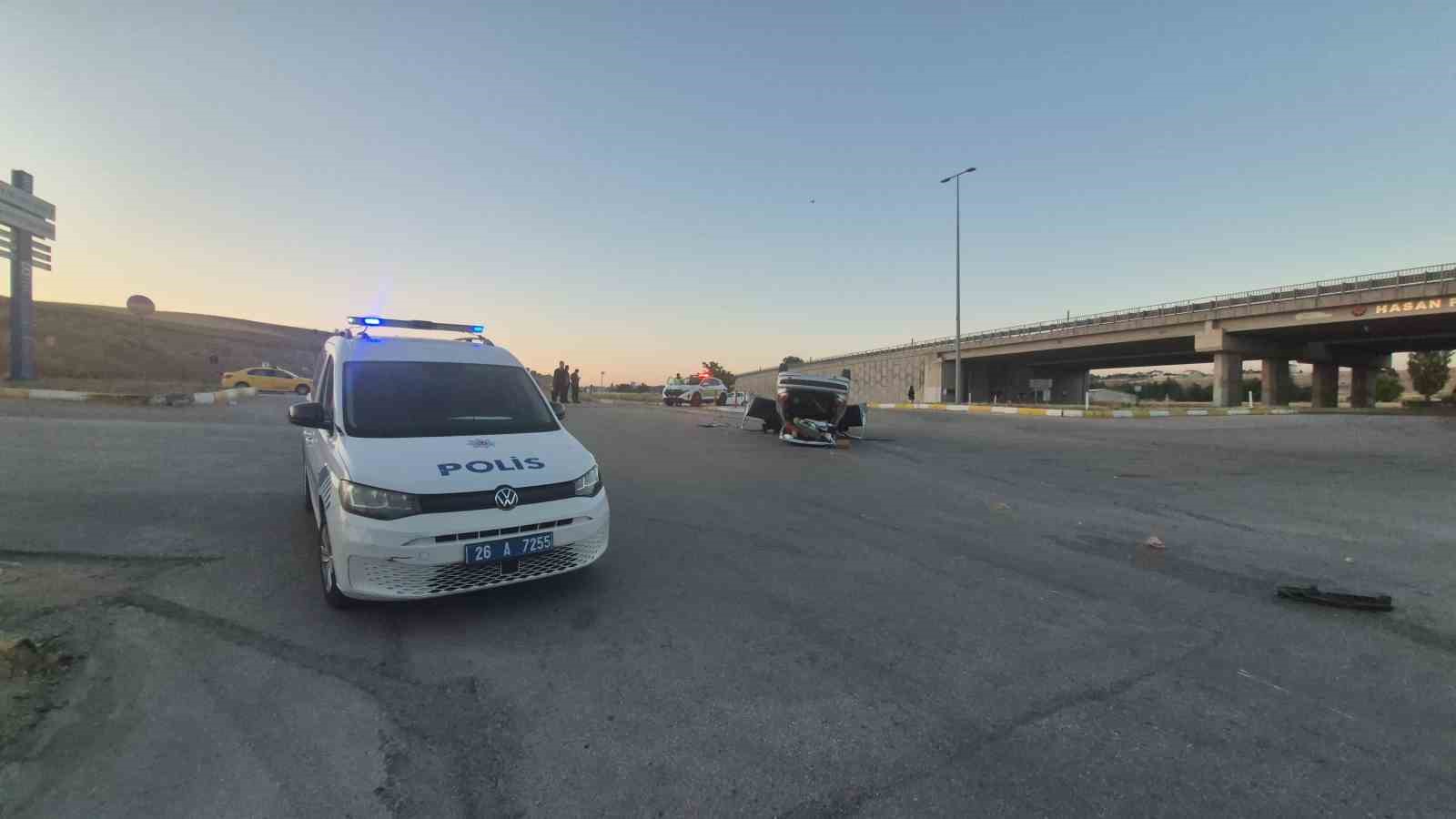 Eskişehir’de kontrolden çıkan otomobil takla attı: 1 yaralı
