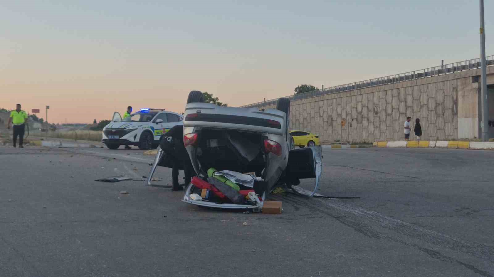 Eskişehir’de kontrolden çıkan otomobil takla attı: 1 yaralı