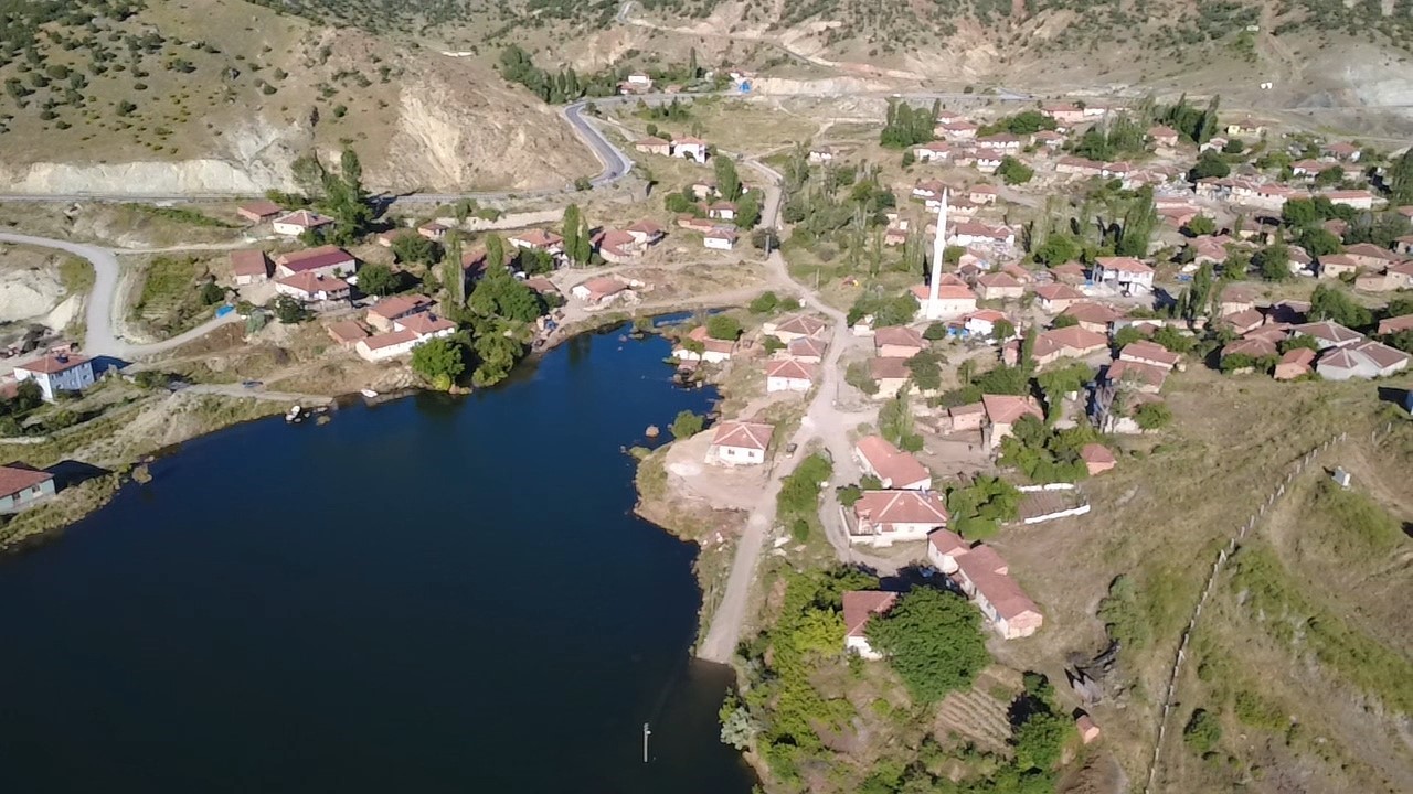 Çekerek Süreyya Bey Barajı’nda doluluk oranı yüzde 100’ün üzerine çıktığı için köyü yılanlar bastı