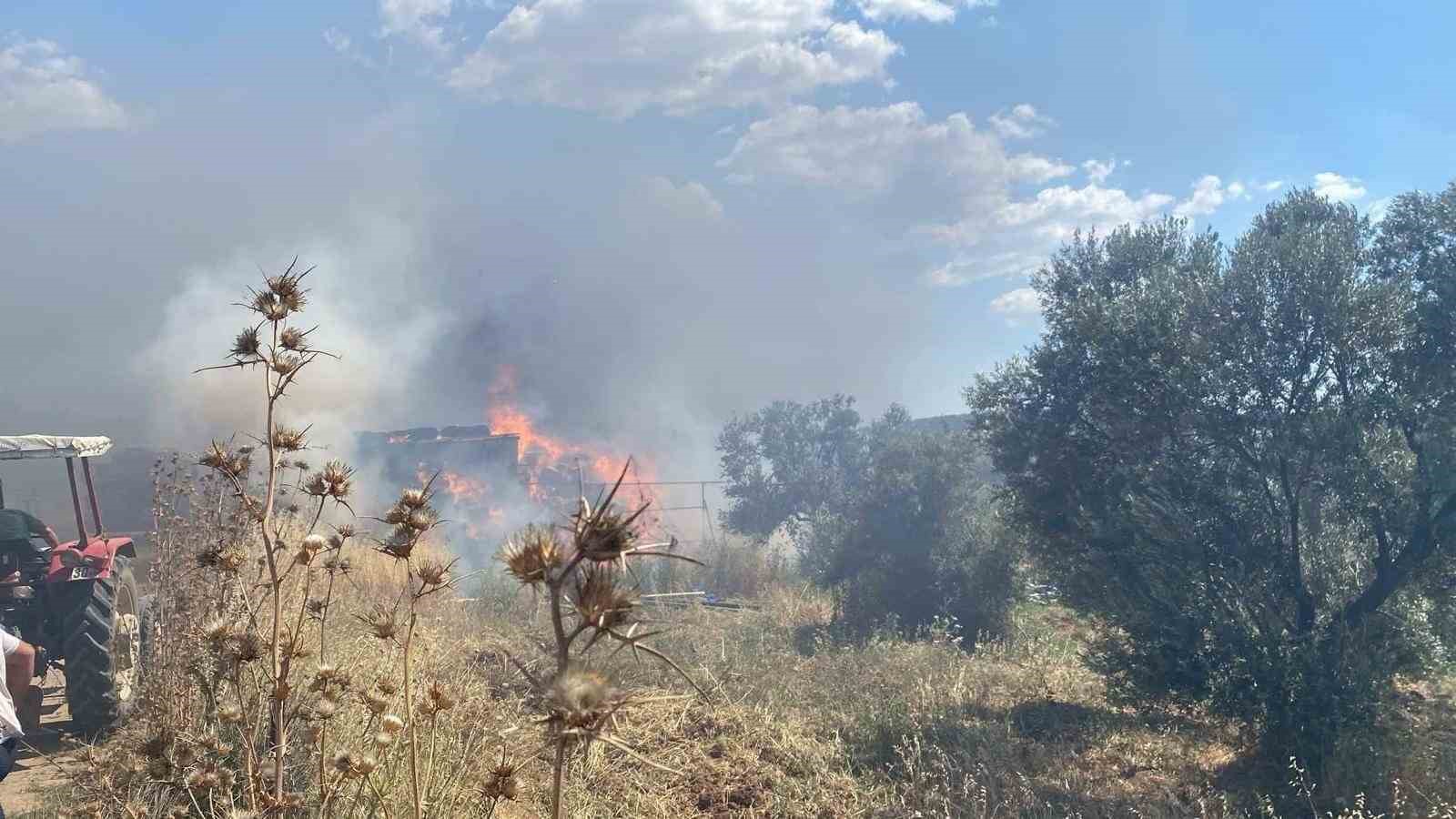 Yangına sebep olan balya makinesinin operatörü gözaltına alındı