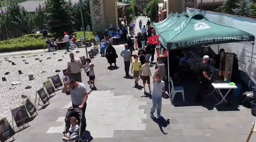 Çamlıdere’de Gazze için yardım sergisi düzenlendi