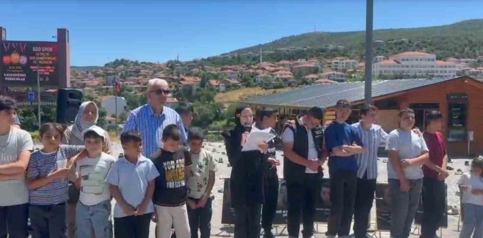 Çamlıdere’de Gazze için yardım sergisi düzenlendi