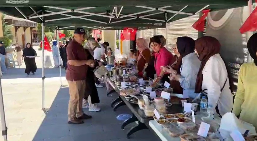 Çamlıdere’de Gazze için yardım sergisi düzenlendi