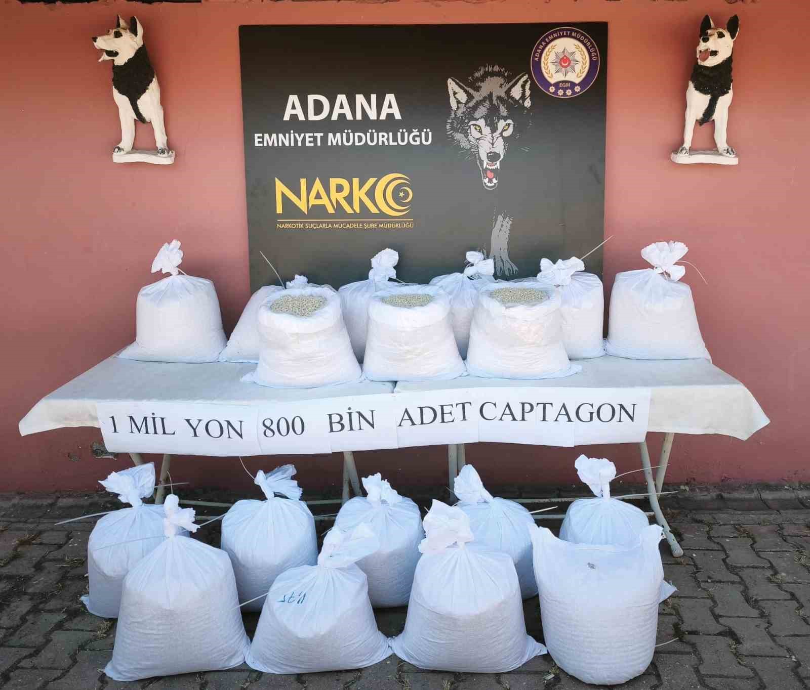 Adana’da tırda 1 milyon 800 bin uyuşturucu hap ele geçirildi