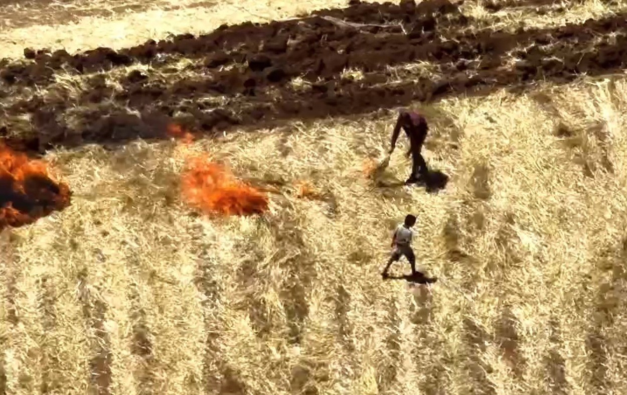 Dronlarla 29 kaçak trafo ve anız yakanlar tespit edildi