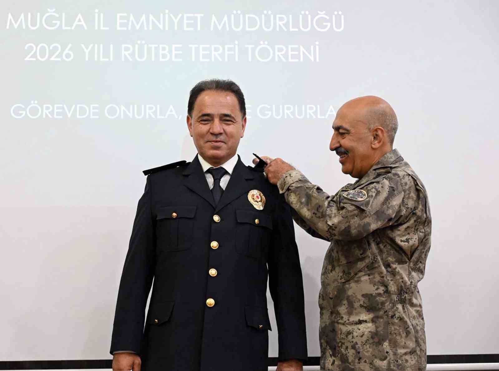 Muğla Emniyetinde rütbe terfi töreni