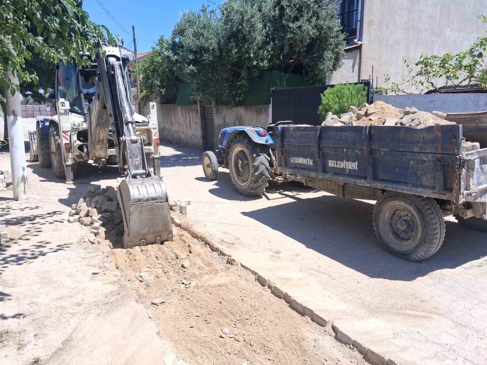Germencik’te üstyapı çalışmaları başladı