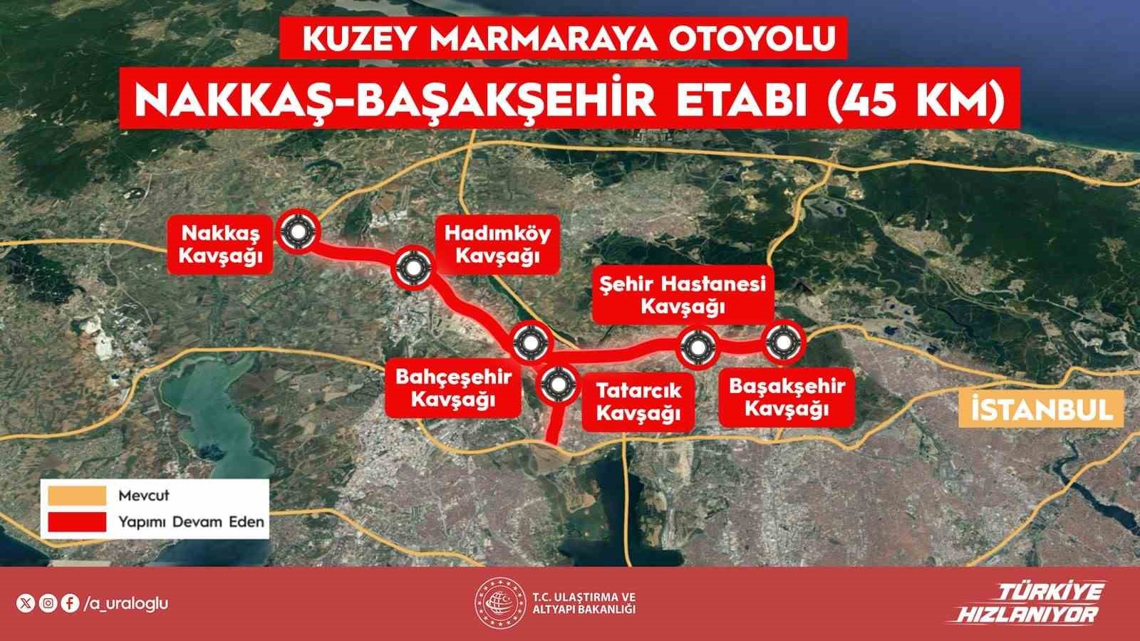 Kuzey Marmara Otoyolu’nun son halkasında çalışmalar hızlandı