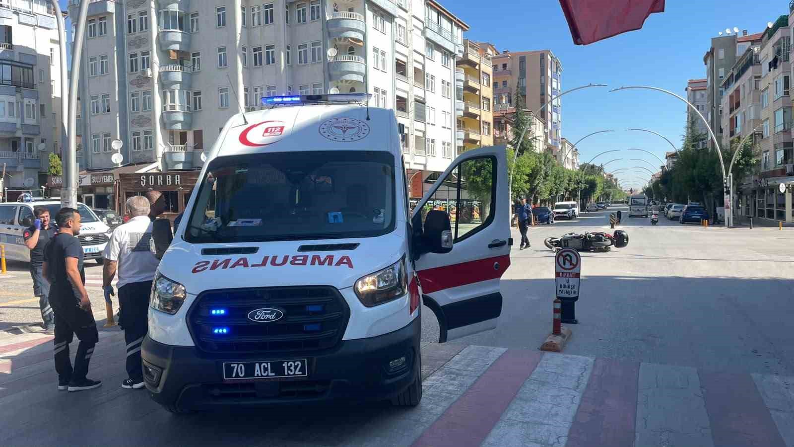 Karaman’da motosikletler çarpıştı: 2 yaralı