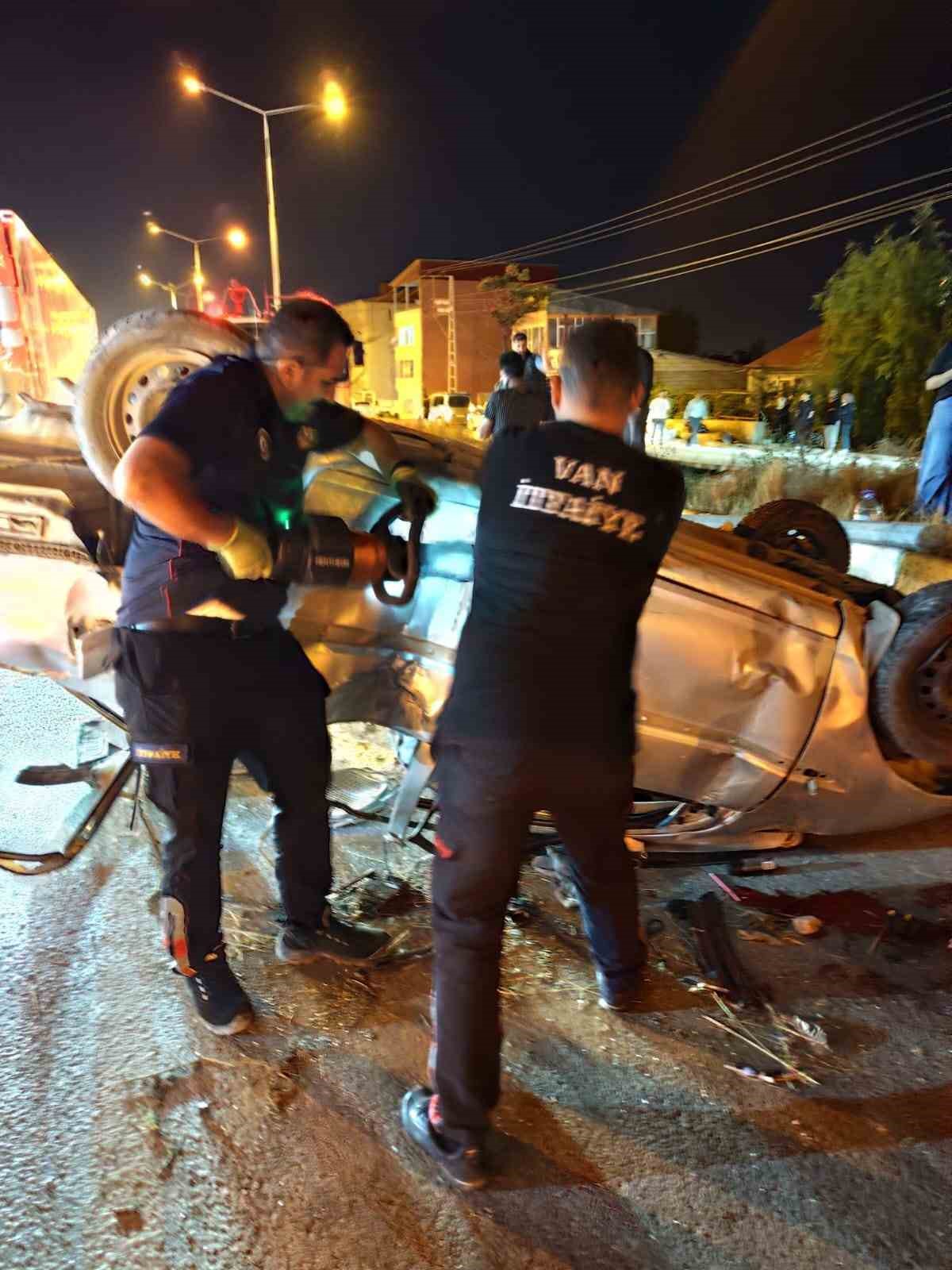 Kontrolden çıkan otomobil takla attı: 4 yaralı