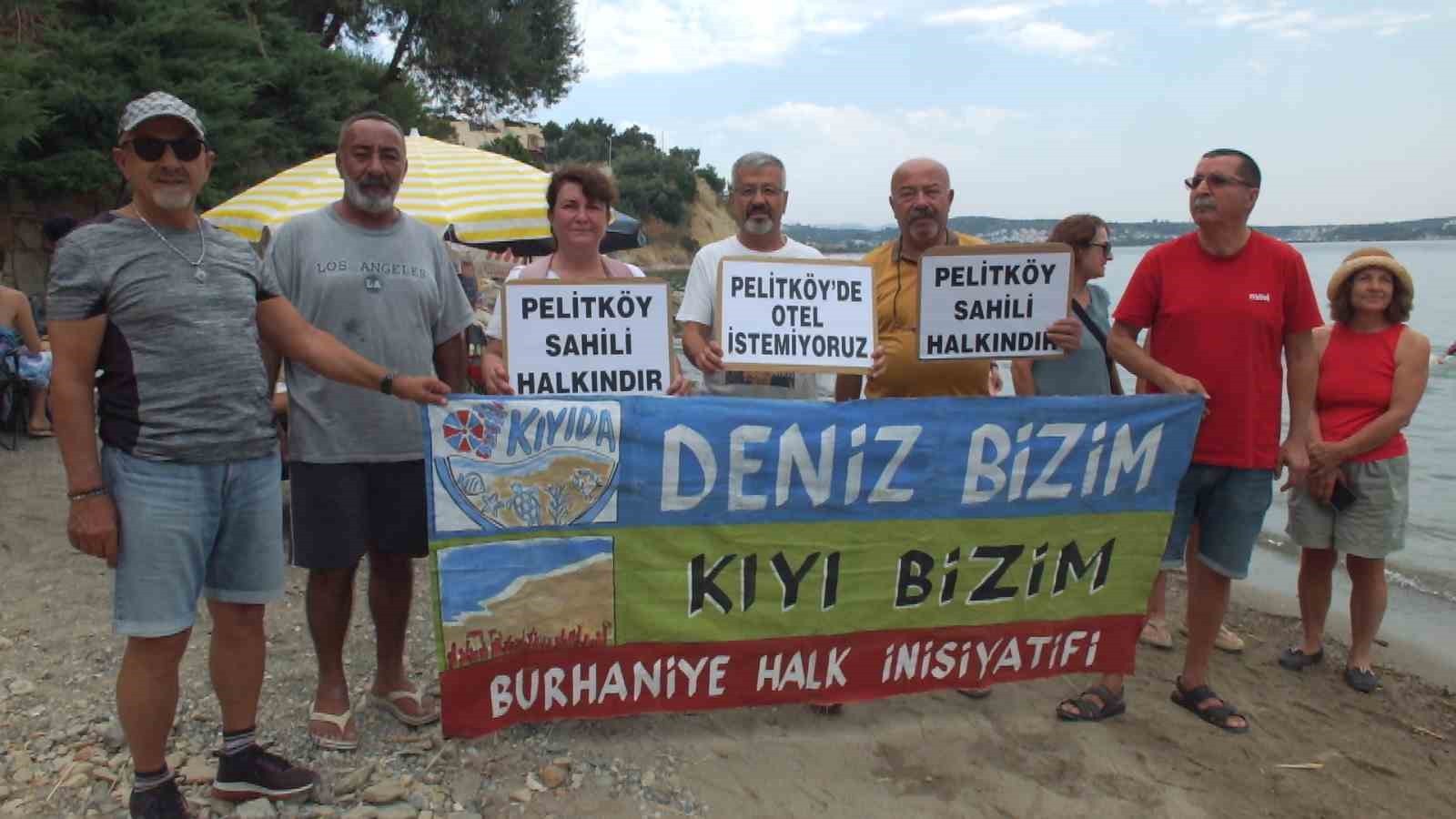 Balıkesir’de vatandaşlar kıyı işgaline tepki gösterdi
