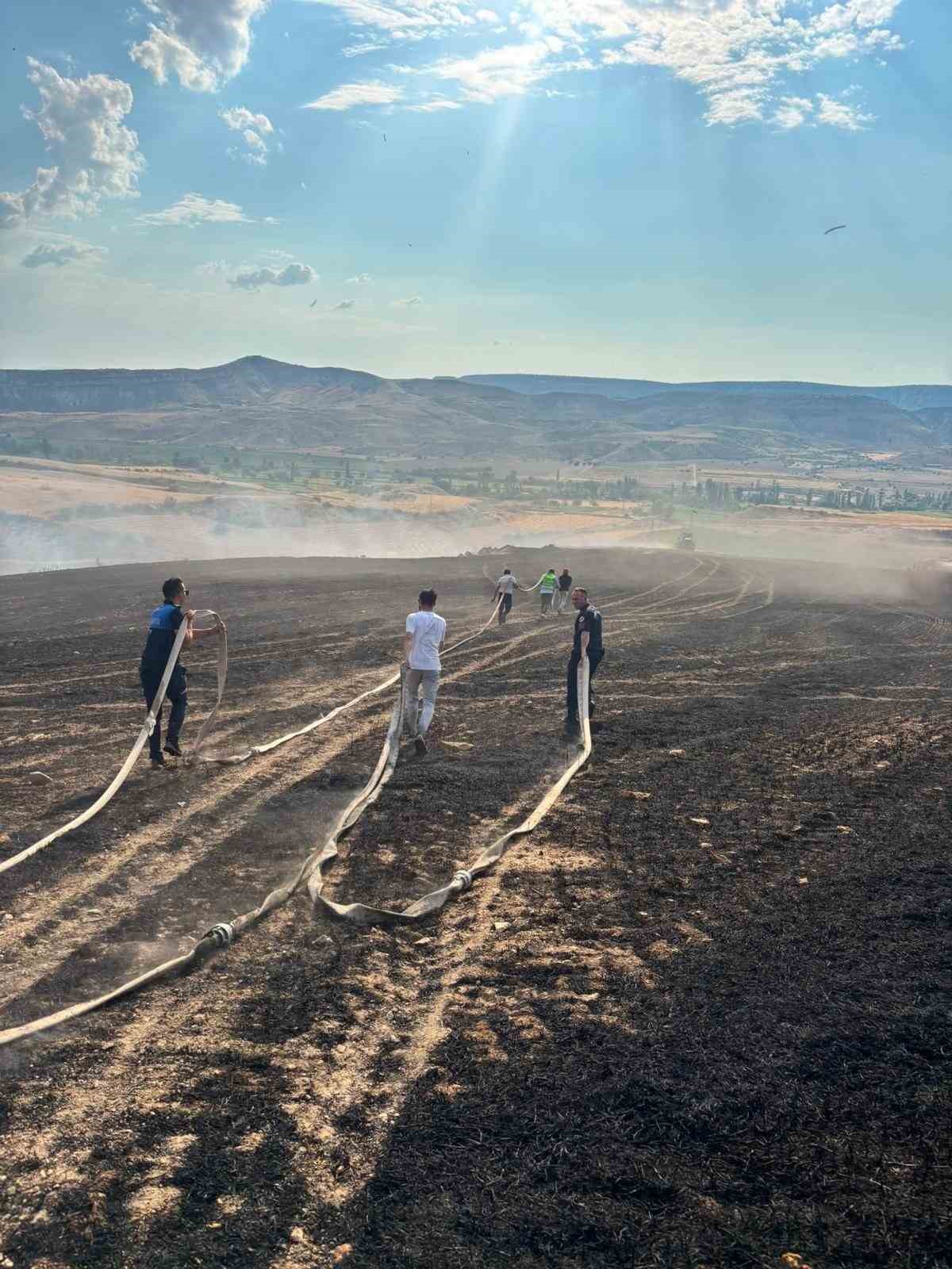 Ankara’da arazide çıkan yangın büyümeden söndürüldü