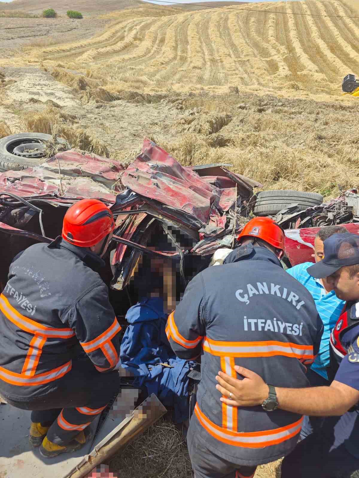 Çankırı’daki feci kazada ölenlerin cenazeleri morga kaldırıldı