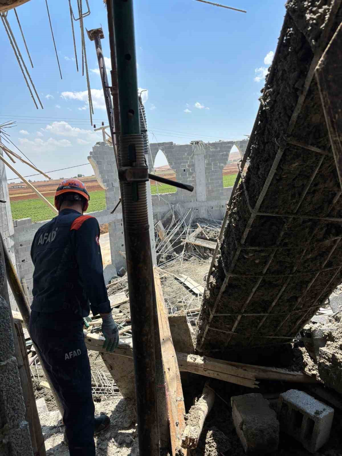 Şanlıurfa’da cami inşaatındaki çökmede 3 işçi yaralandı