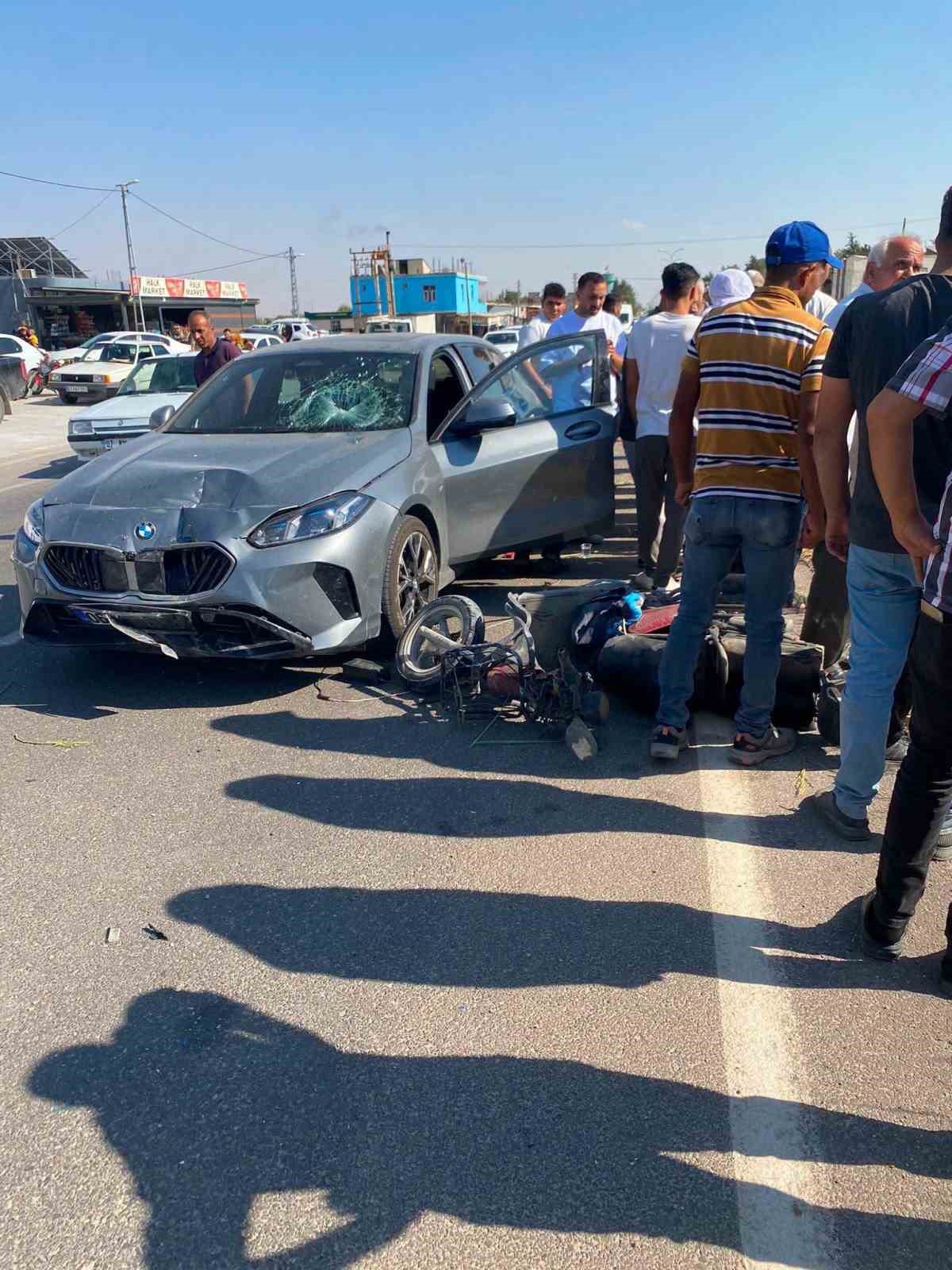 Şanlıurfa’da otomobille motosiklet çarpıştı: 2 yaralı