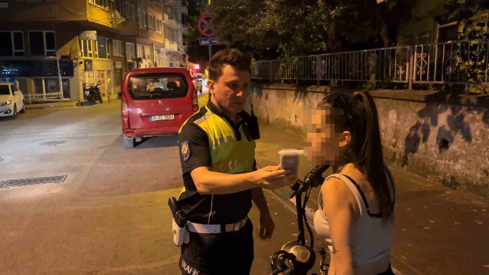 Elektrikli bisiklet sürücüsü alkollü çıktı, "Eve gidiyordum" dedi