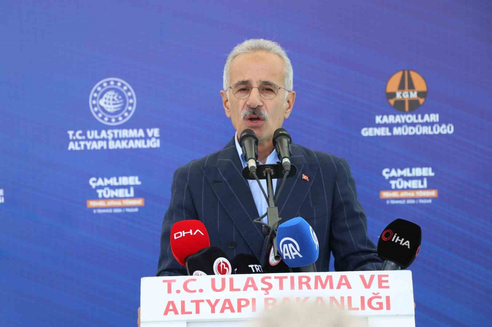 Çamlıbel Tüneli’yle yolun kotu 283 metre düşürülerek yıllık 371 milyon lira tasarraf sağlanacak