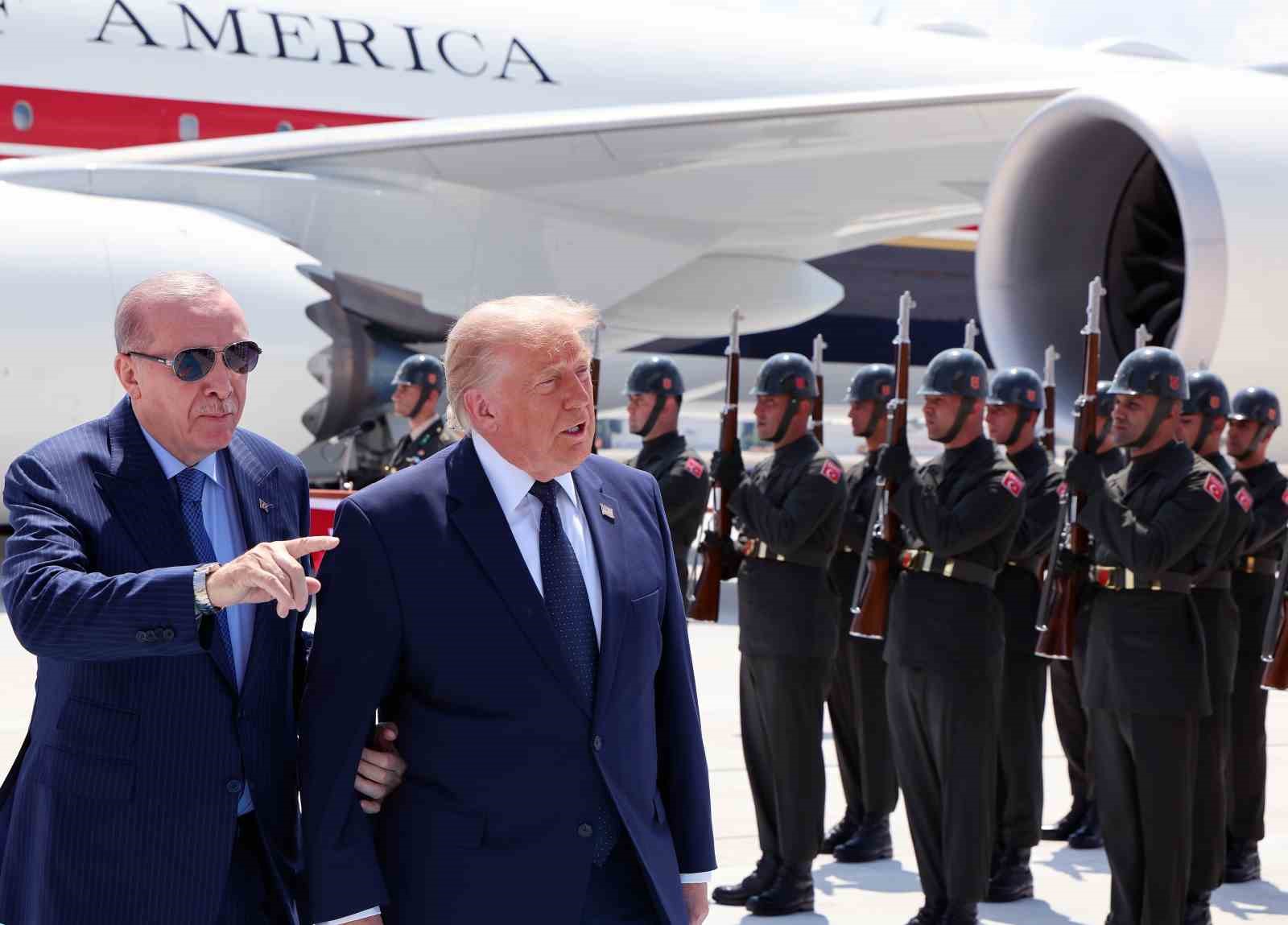 Cumhurbaşkanı Erdoğan, ABD Başkanı Trump’ı resmi törenle karşıladı