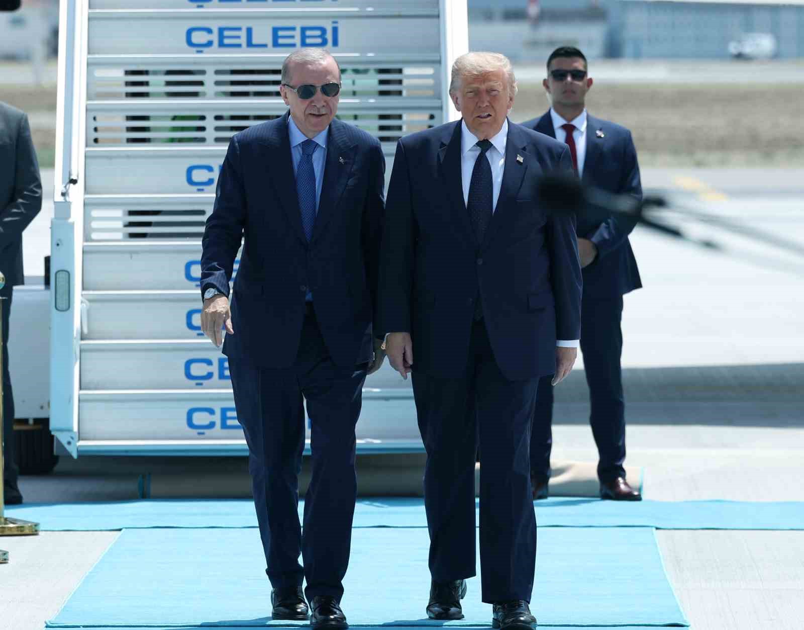 Cumhurbaşkanı Erdoğan, ABD Başkanı Trump’ı resmi törenle karşıladı