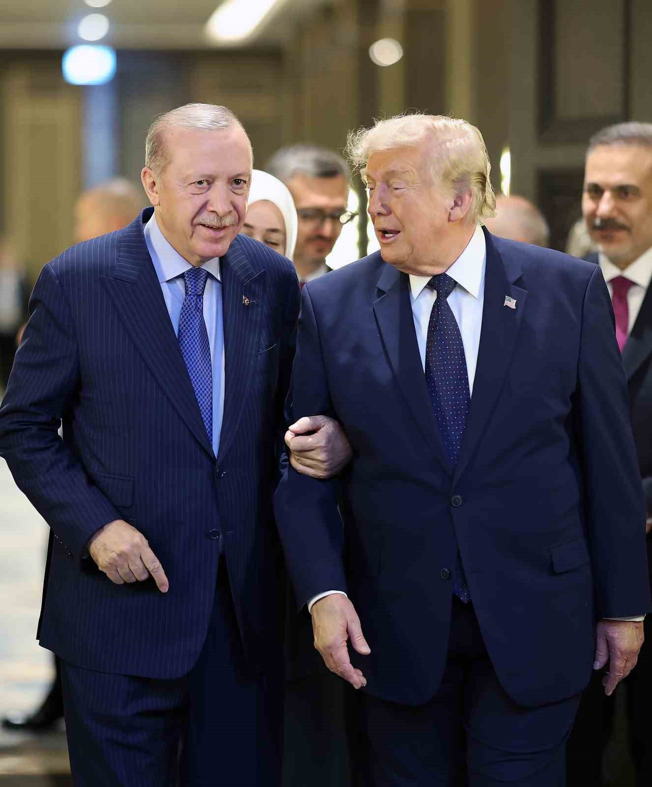 Cumhurbaşkanı Erdoğan, ABD Başkanı Trump’ı resmi törenle karşıladı
