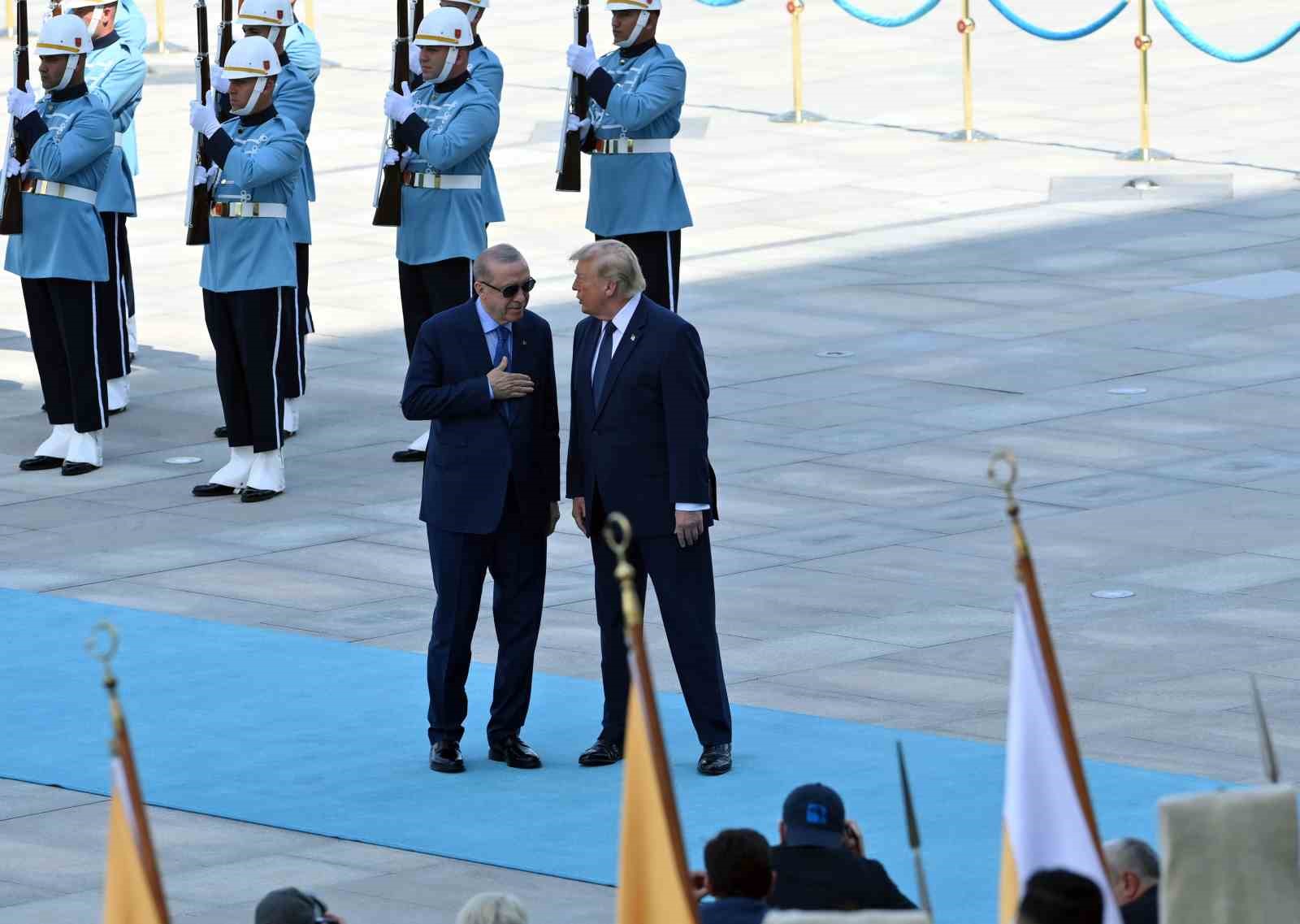 Cumhurbaşkanı Erdoğan, Amerika Birleşik Devletleri Başkanı Trump’ı törenle karşıladı