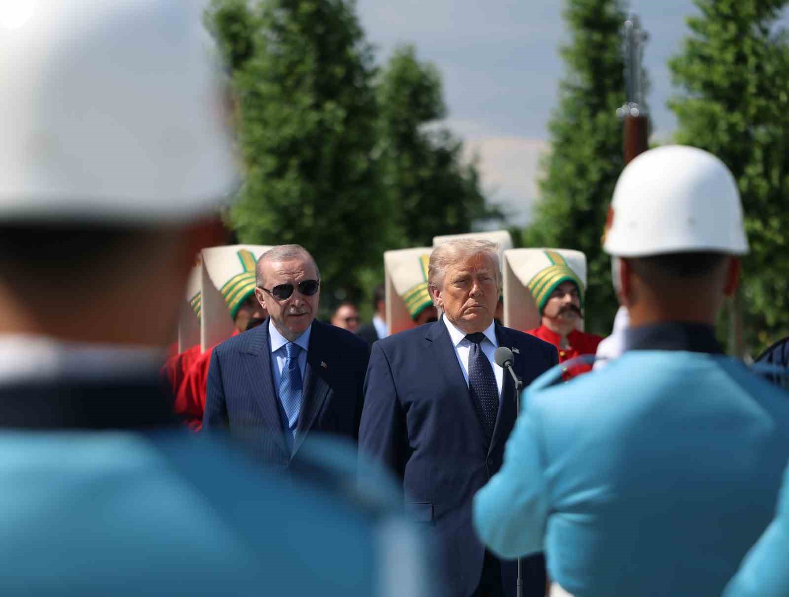 Cumhurbaşkanı Erdoğan, Amerika Birleşik Devletleri Başkanı Trump’ı törenle karşıladı