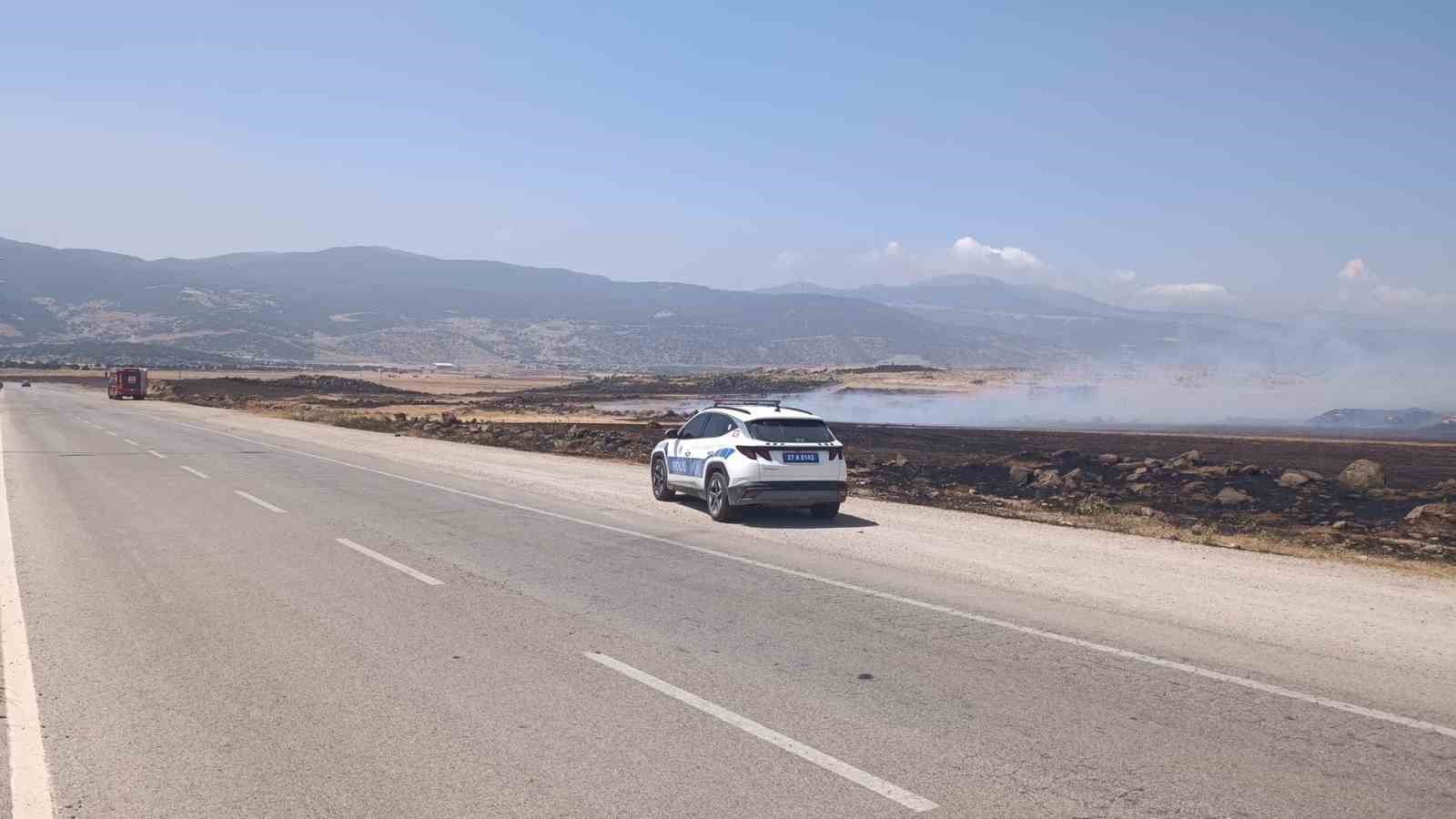 Gaziantep’te anız yangını