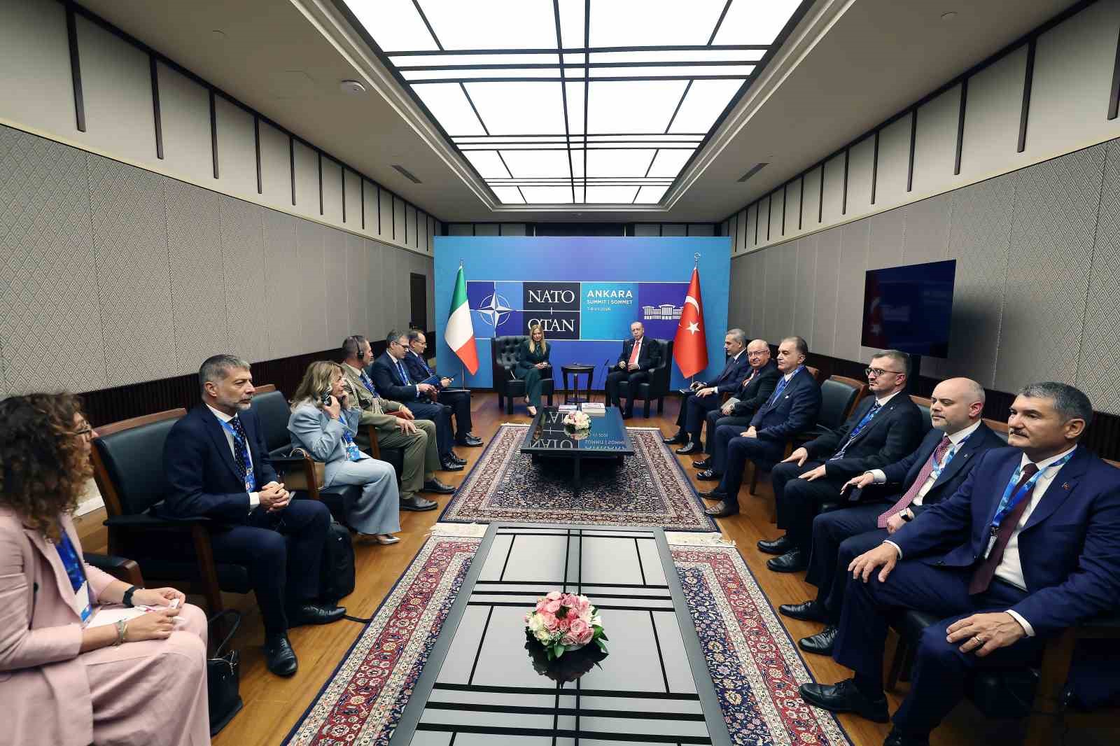 Cumhurbaşkanı Erdoğan, İtalya Başbakanı Meloni ile bir araya geldi