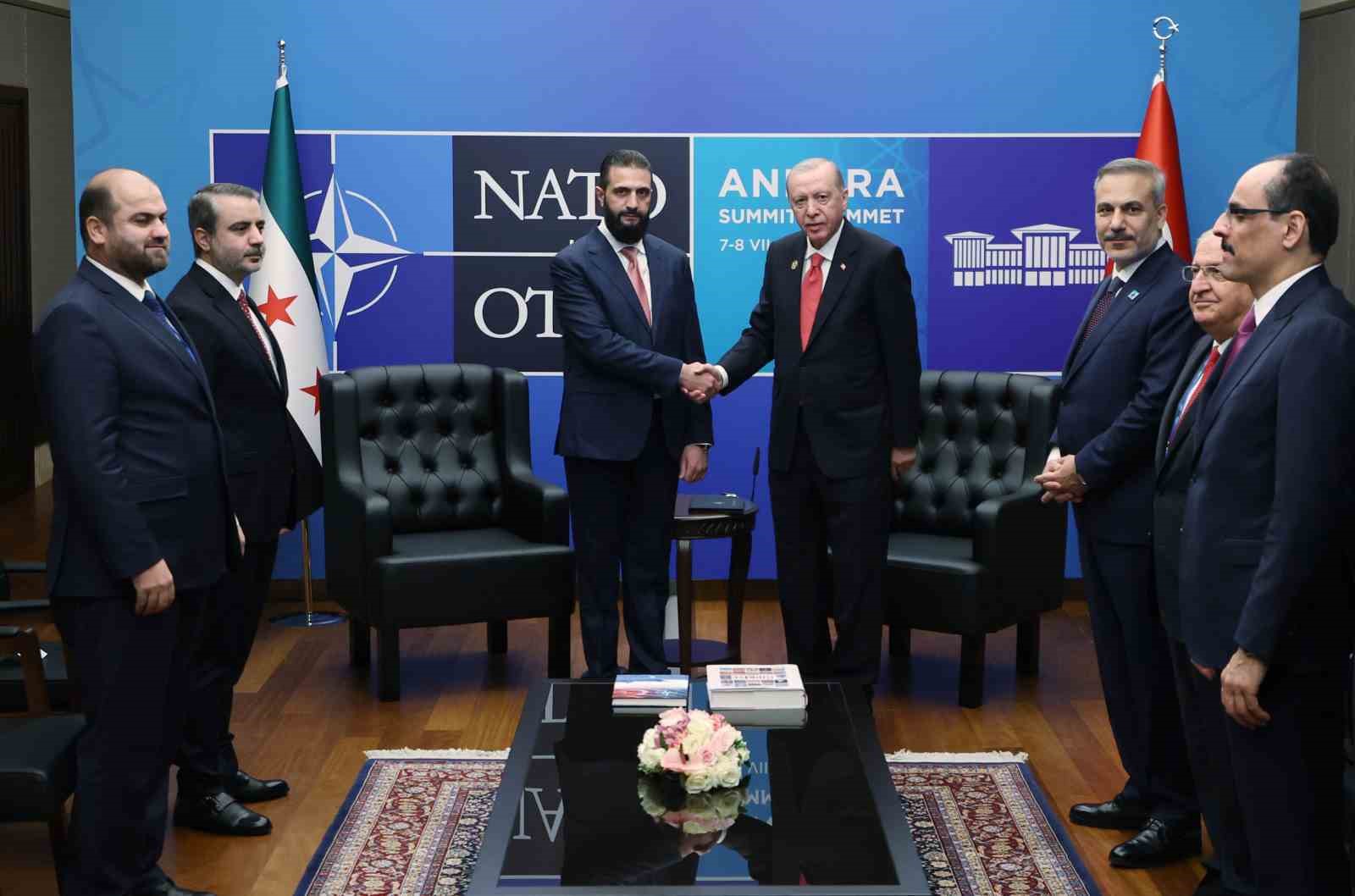 Cumhurbaşkanı Erdoğan, Suriyeli mevkidaşı ile Cumhurbaşkanlığı Külliyesinde görüştü