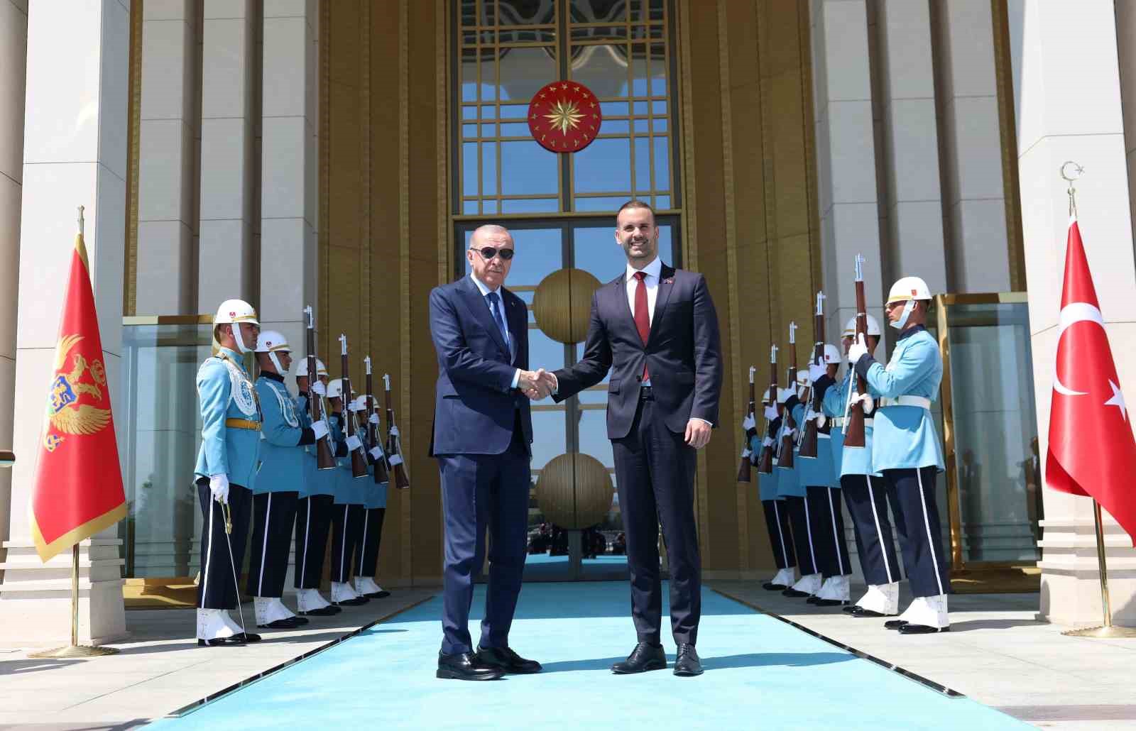 Cumhurbaşkanı Erdoğan, Karadağ Başbakanı Milojko Spajic’i kabul etti