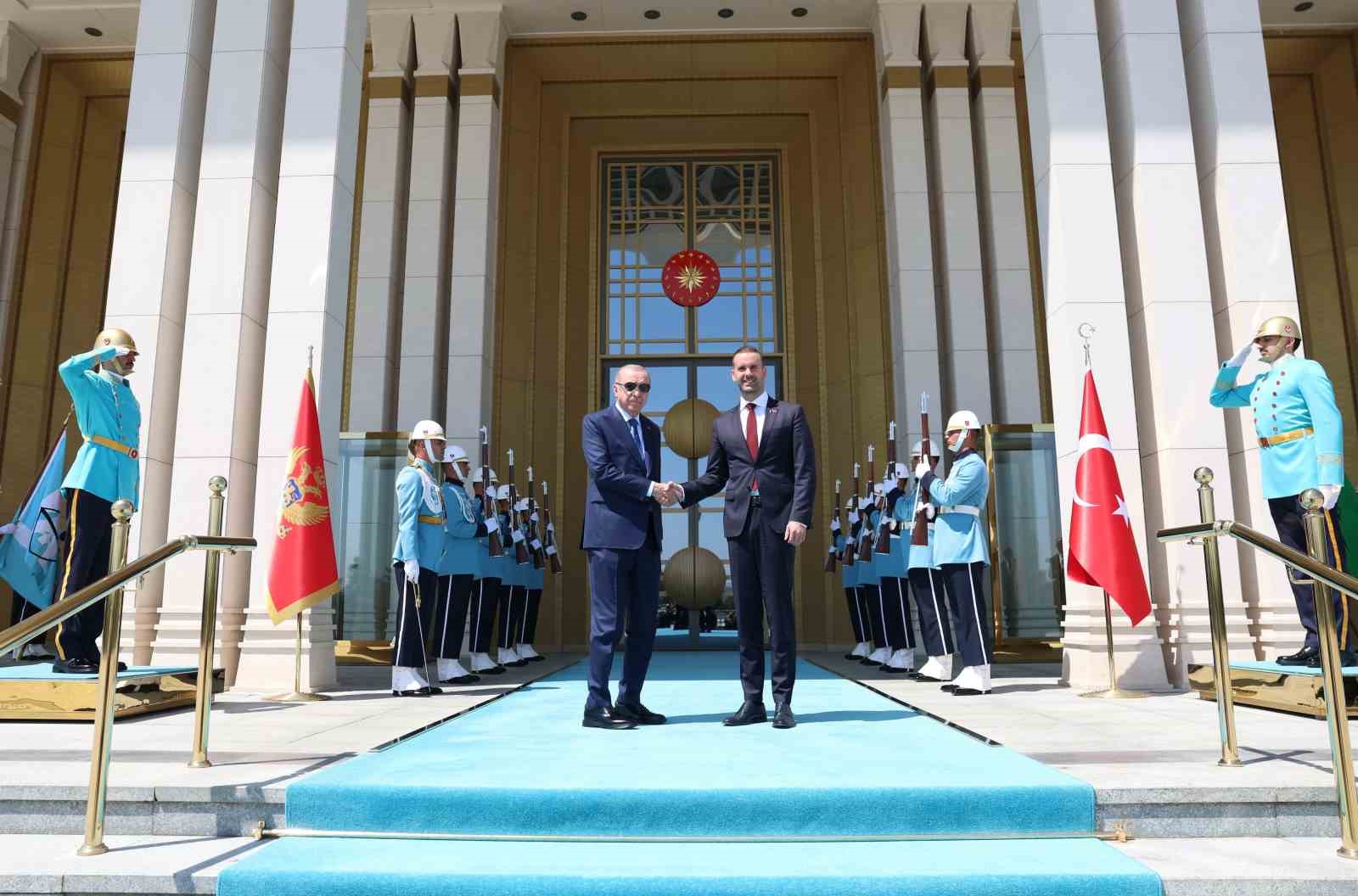 Cumhurbaşkanı Erdoğan, Karadağ Başbakanı Milojko Spajic’i kabul etti