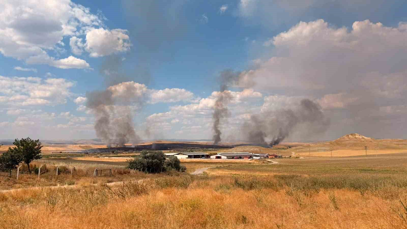 Yozgat’ta örtü yangını tarım arazilerine sıçradı
